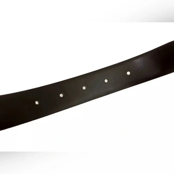 Christian Dior Black Leather 90cm Mens Belt w/Replacement buckle